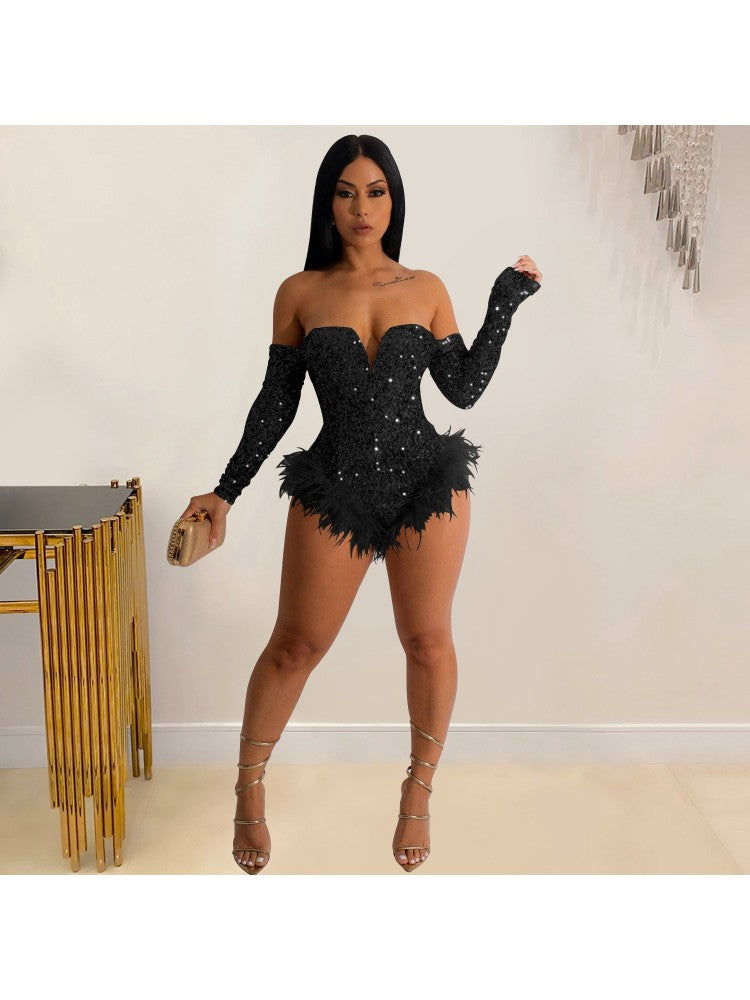 Feather Bodysuit
