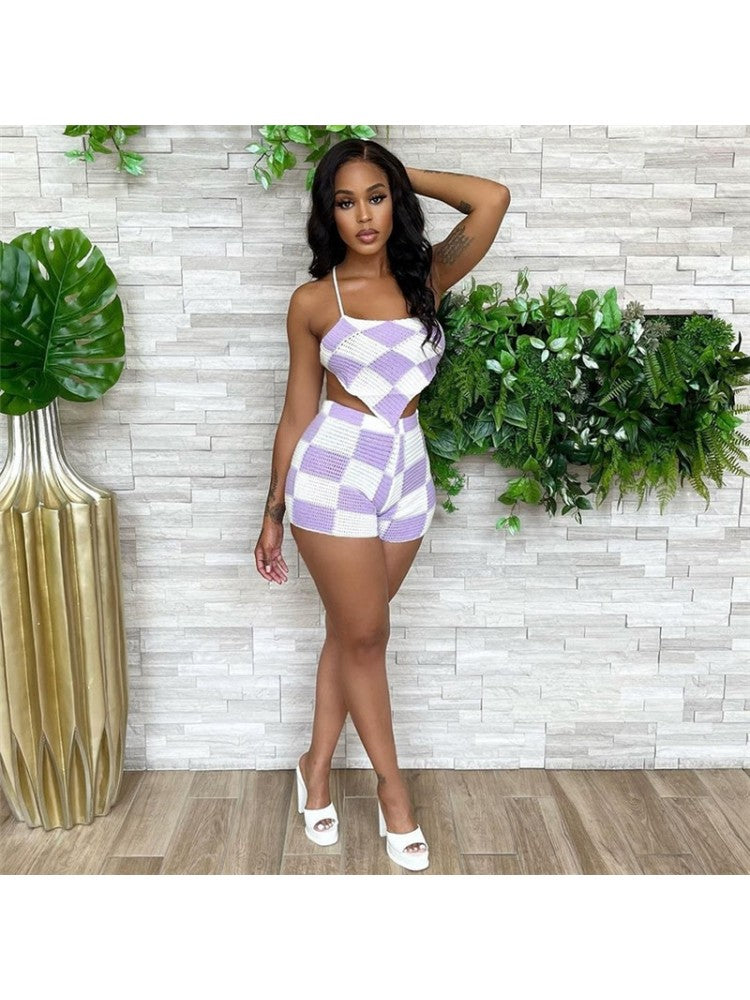 Purple Checkerboard Set