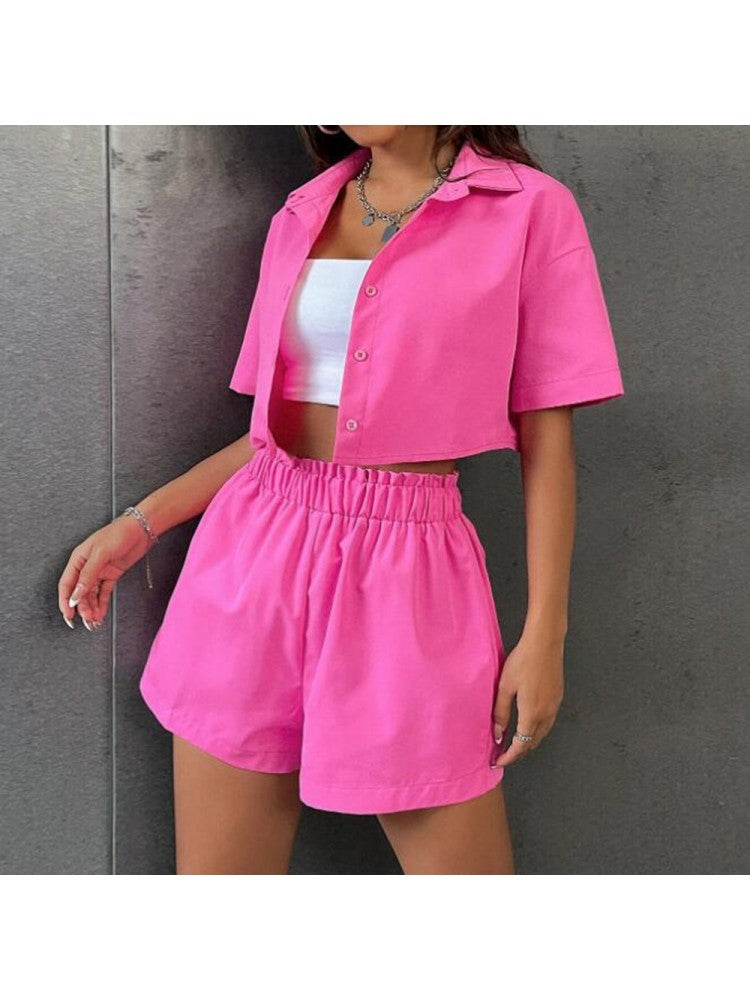 Pure Color 2 Piece Short Set