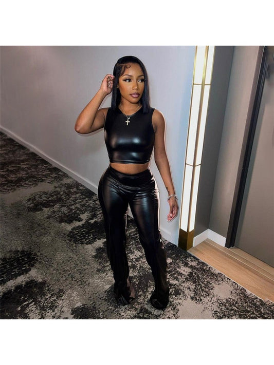 Crew Neck Tank Top & Pants Set