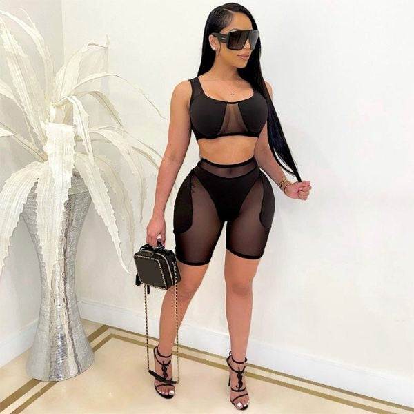 Mesh Biker Short Set