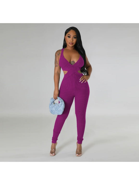 Sexy Waist Cut Jumpsuit