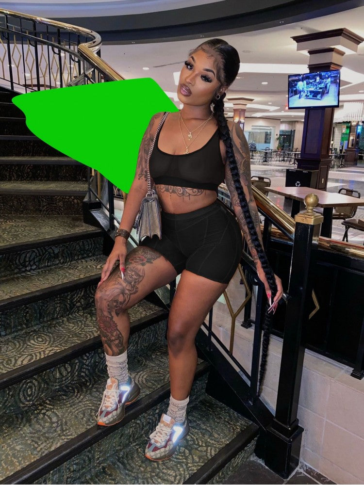 See Through Short Set