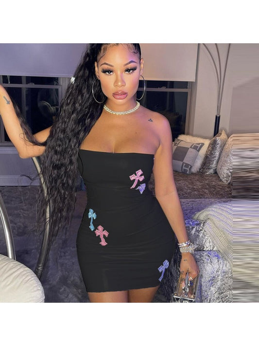 Sexy Cross Mini Dress