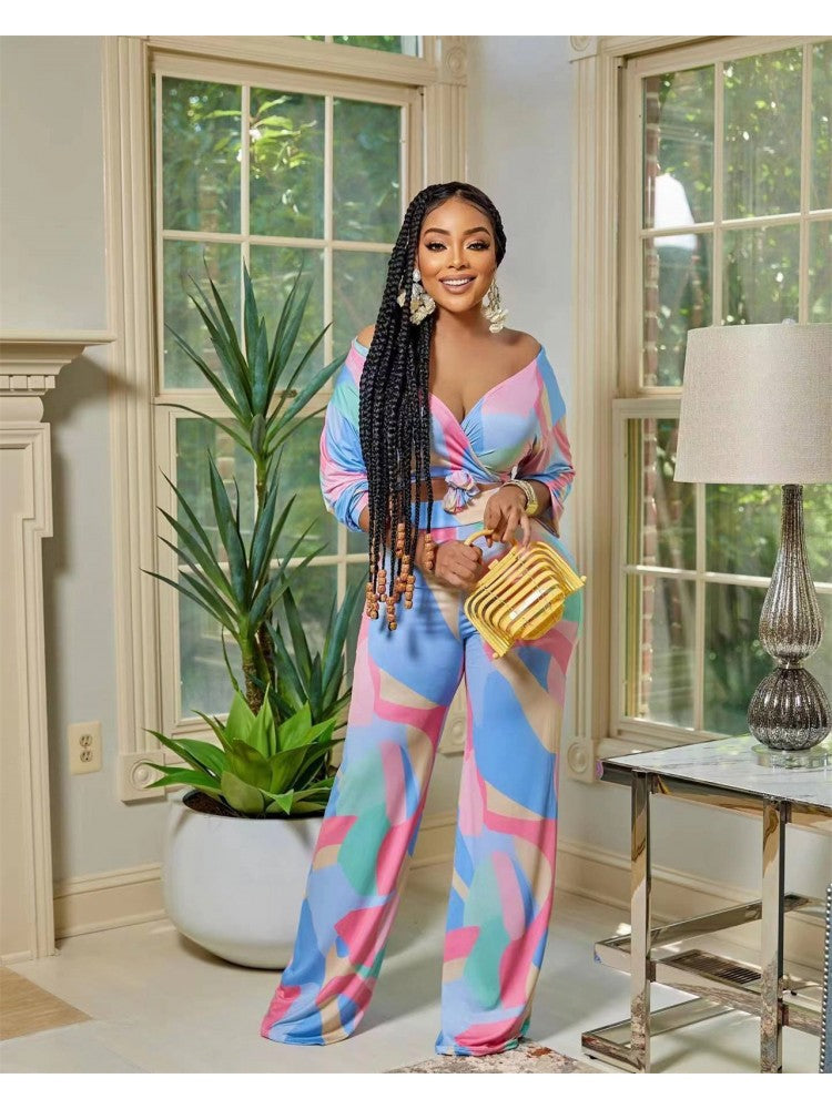 Loose Light Blue Trouser Set