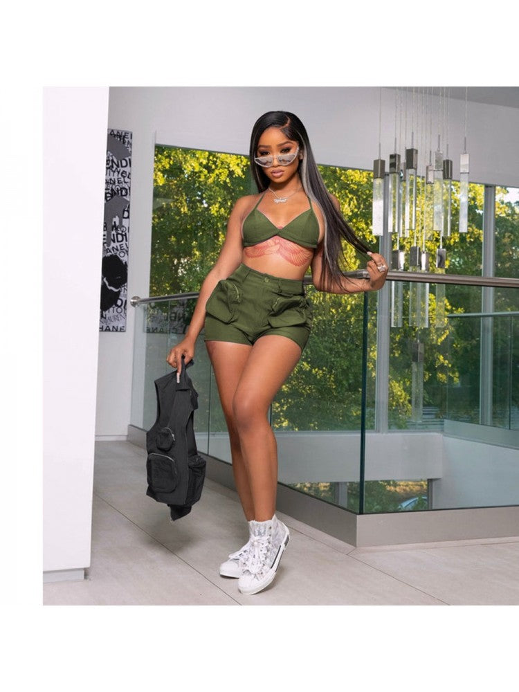 Multi Pocket Short Set