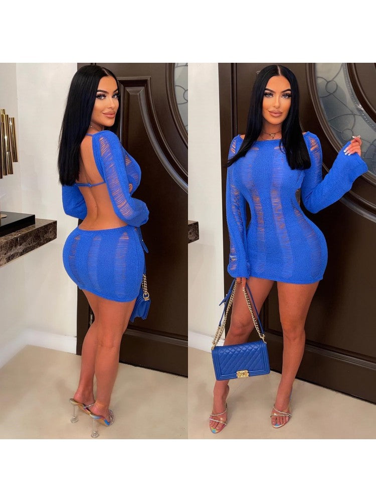 Hollow Backless Dress