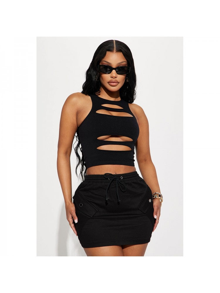 Sexy Ripped Shirt & Skirt Set