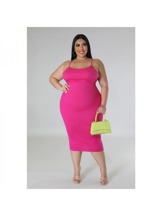 Plus Size Summer Fitted Dress