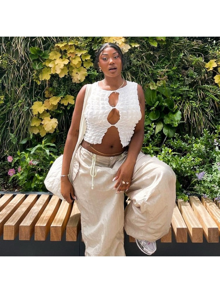 Pure Color Sleeveless Vest