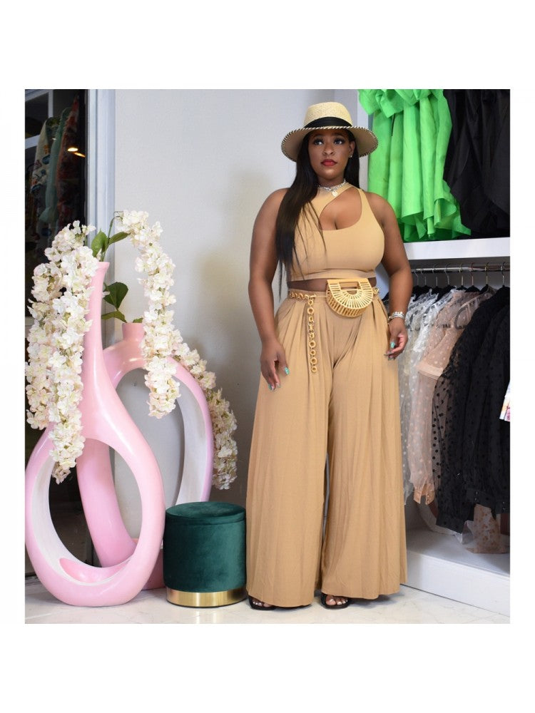 Plus Size Wide Leg Pants Set