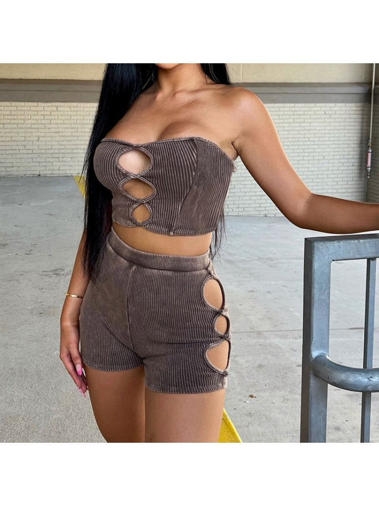 Hollowed Out Short Set